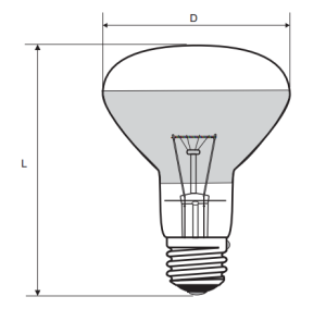 Helios Promiennik podczerwieni rubinowy R80 E27 100W 230V (PRO-1465) 2