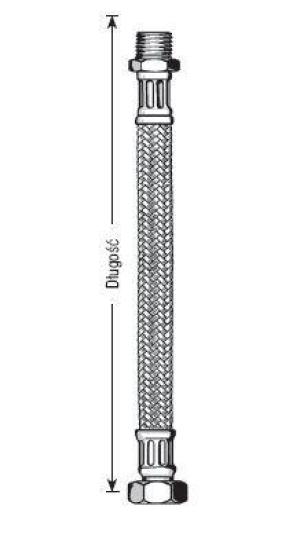 Wężyk przyłączeniowy Meibes Meiflex GW / GZ 1/2" x 1/2" (4325.1121.100) 1