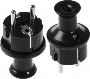 Opal Wtyczka prosta rozbieralna WT-40H 16A IP44 czarna 2