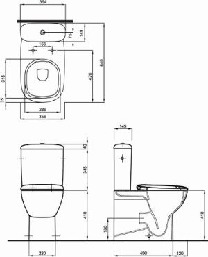 Zestaw kompaktowy WC Koło Zestaw kompaktowy WC Rimfree Style (L29020900) 2