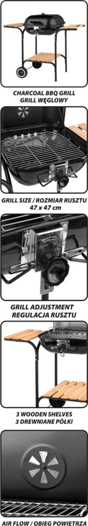 Lund 99581 Grill ogrodowy węglowy 40 cm x 45 cm 2