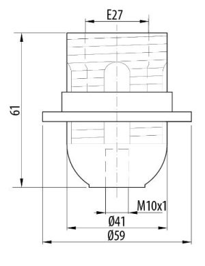 Opal Oprawka skręcana OTE27-01 kołnierz biała D.3006B 2