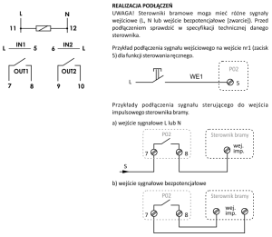 F&F Przekaźnik zdalnego sterowania GSM CLIP 2xWY, 2xWE, sterowanie bramą zasilanie 230V AC styki 1NO montaż na szynie DIN SIMPLYMAX-P02 4