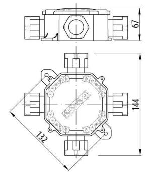 Pawbol Puszka n/t IP67 4xPG21,5 5 zacisków 27P szara A.0036 4