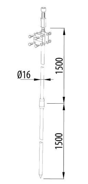Pawbol Uziom składany kompletny 2x1,5m ocynk (R.8055) 2