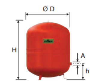 Reflex Ciśnieniowe naczynie przeponowe do układów grzewczych i chłodniczych 250L - 72.14.300 1