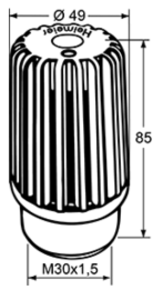 Heimeier Głowica termostatyczna B wzmocniona do miejsc ogólnodostępnych biała - 2500-00.500 2