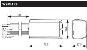 Zamel Zasilacz LED natynkowy 14V DC 8W hermetyczny (ZNN-08-14) 2
