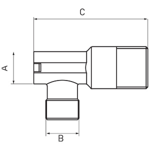 Ferro Zawór kątowy 1/2"x3/4"  (Z1234G) 2