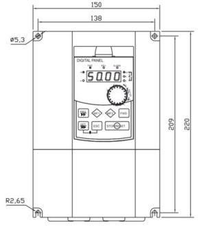 F&F Falownik 1-fazowy 3x230V 2,2kW FA-1LX022 5