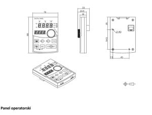 F&F Falownik 1-fazowy 3x230V 1,5kW FA-1LX015 6