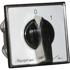 Spamel Łącznik krzywkowy mocowany do pulpitu 16A przełącznik 0-1 1-biegunowy szaro-czarny - ŁK16R-1.825P03 1