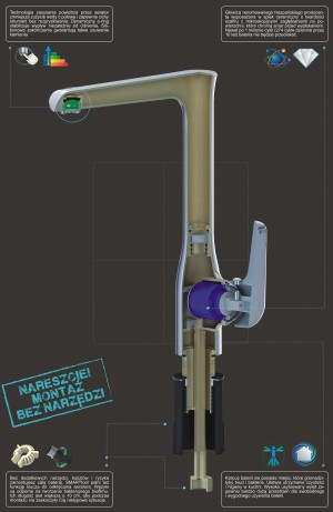Bateria kuchenna Fala Alicante stojąca chrom (75774) 9