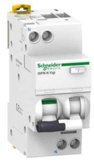 Schneider Wyłącznik różnicowo-prądowy z członek nadprądowym 4A 30mA typ AC 1-polowy +N - A9D55604 1