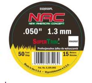 NAC Żyłka tnąca kwadrat 1,3mm 15mb (O-TR-SSQ050PL) 1