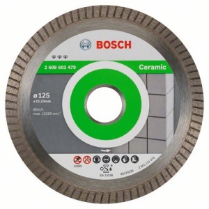Bosch Tarcza tnąca diamentowa Best for Ceramic Extra-Clean Turbo 125 x 22mm - 2608602479 1