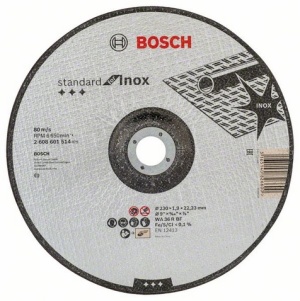 Bosch Tarcza tnąca wygięta Standard for Inox 230 x 22,23mm - 2608601514 1