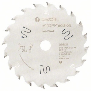 Bosch Tarcza pilarska Top Precision Best for Wood 165 x 20mm 32z - 2608642386 1