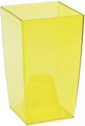 Prosperplast Doniczka transparentna COUBI 120mm żółta - DUW120P-CPY6 1