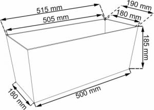 Prosperplast DONICZKA RATO CASE 500mm - ANTRACYT PDRTC500-S433 - DRTC500-S433 7