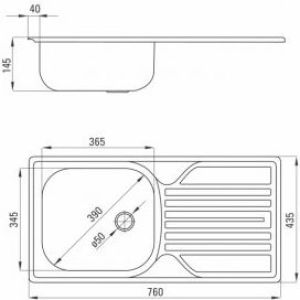 Zlewozmywak Deante Zlewozmywak LEGATO - 76 X 43,5 cm (ZEL 0113) 2