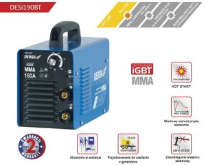 Dedra Spawarka inwertorowa MMA 160A TIG ready IGBT (DESi190BT) 2