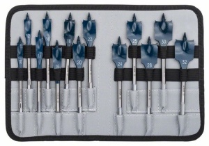 Wiertło Bosch do drewna łopatkowe sześciokątne 10 12 13 14 16 18 20 30 32 22 24 25 28mm zestaw (2608587010) 1