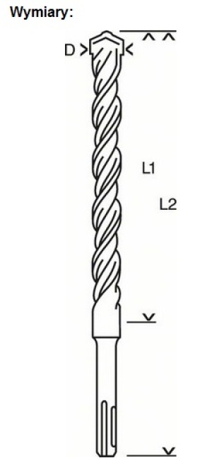 Wiertło Bosch do betonu SDS+ 6mm  (2608831009) 2