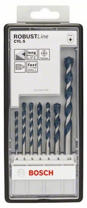 Wiertło Bosch do betonu walcowe 4 5 6 10 8mm zestaw (2608588167) 2