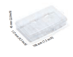 Prosperplast Organizer plastikowy 45 x 117 x 198mm transparentny (NUN08) 1