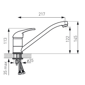 Bateria kuchenna Ferro Bravo stojąca chrom (BRV4) 2