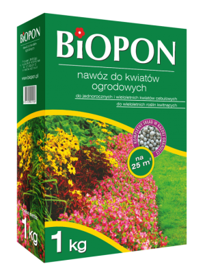 Biopon Nawóz granulowany do kwiatów ogrodowych 1kg (1176) 1