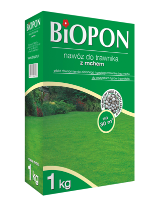 Biopon Nawóz do trawnika z mchem 1kg (1049) 1