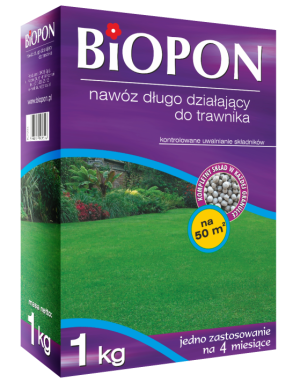 Biopon Nawóz granulowany długo działający do trawników 1kg (1136) 1