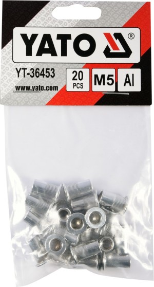 Yato Nitonakrętki aluminiowe M5 20szt. (YT-36453) 3