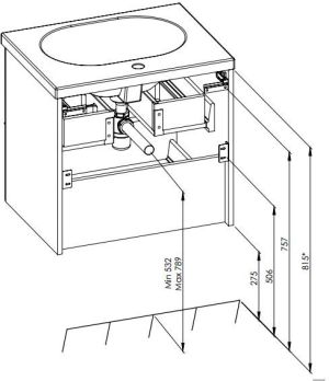 Elita Szafka podumywalkowa Ambio 80cm niebieski (165888) 2