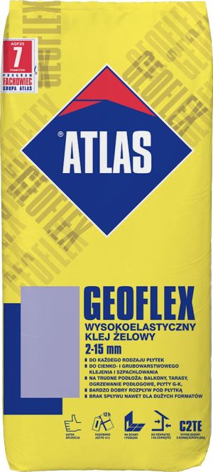 ATLAS Klej Geoflex wysokoelastyczny żelowy 2 - 15mm 25kg 1