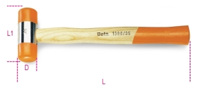 Beta Tools Młotek blacharski rączka drewniana 260mm (1390/22) 1