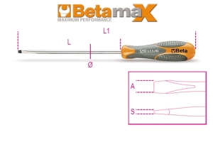 Beta Tools Wkrętak płaski BetaMax 4 x 125mm (012900033) 1
