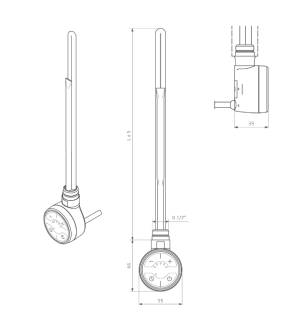 Terma Grzałka elektryczna MOA U 300W chrom (WEMOA03BCROU) 5