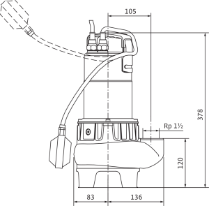 Wilo Pompa zatapialna TC40/10 do ścieków i wody zanieczyszczonej (4050132) 2
