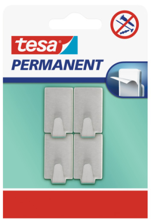 Tesa Haczyk Permanent metalowy rozmiar S 4szt. (66612) 2