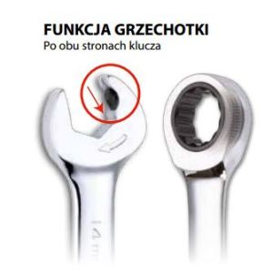 SATA Klucz płasko-oczkowy z grzechotką 21mm (43213) 3