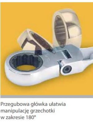 SATA Klucz płasko-oczkowy z grzechotką i przegubem 17mm (46408) 4