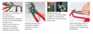 Knipex Szczypce nastawne do rur z automatyczną regulacją 250mm (85 01 250) 2