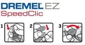 Dremel Zestaw EZ SpeedClic trzpień + 2 pierścienie do szlifowania (2615S407JA) 2