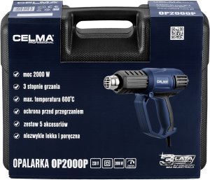 Opalarka Celma Professional OP2000P (walizka akcesoria x 5 szt) 2000W 13