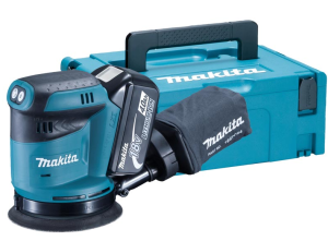Szlifierka Makita Szlifierka akumulatorowa mimośrodowa 18V 125mm + 2 akumulatory (DBO180RMJ) 1