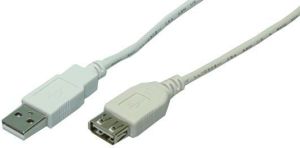 Kabel USB LogiLink USB-A - USB-A 3 m Biały (CU0011) 1