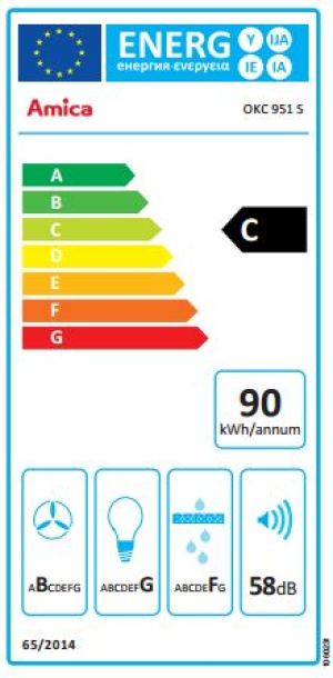 Okap Amica Okap kominowy 90cm Inox 240W (OKC951S) 3